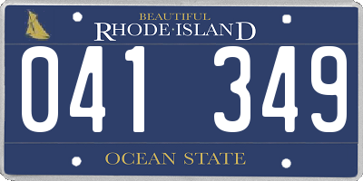RI license plate 041349
