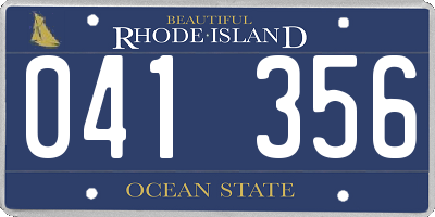 RI license plate 041356