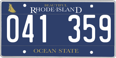 RI license plate 041359