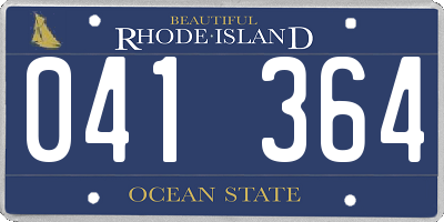 RI license plate 041364