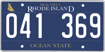 RI license plate 041369