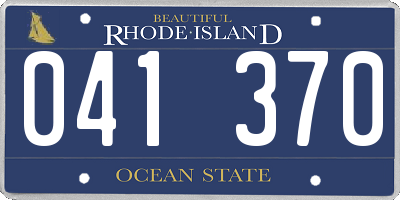 RI license plate 041370