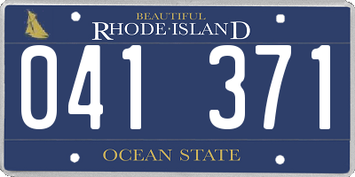 RI license plate 041371