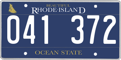 RI license plate 041372
