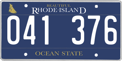 RI license plate 041376