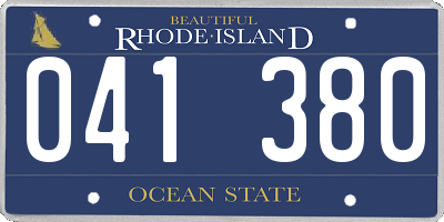 RI license plate 041380