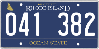RI license plate 041382