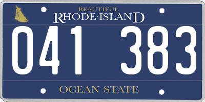RI license plate 041383