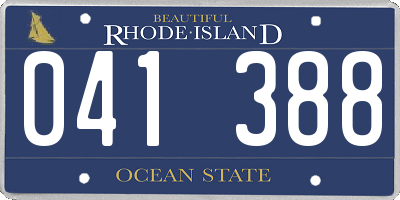 RI license plate 041388