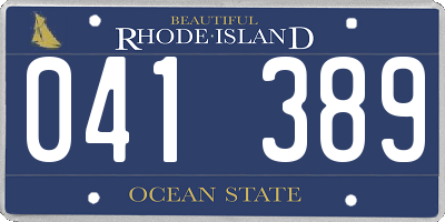 RI license plate 041389