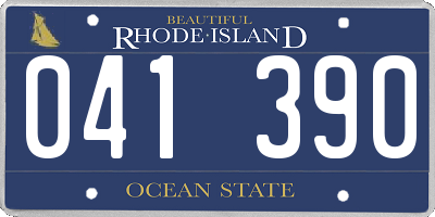 RI license plate 041390