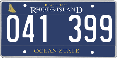 RI license plate 041399