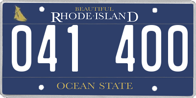 RI license plate 041400