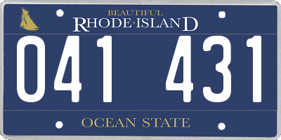 RI license plate 041431