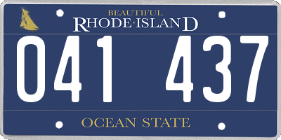 RI license plate 041437