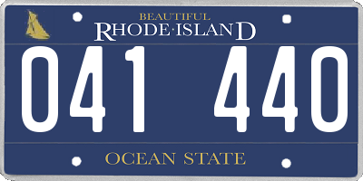RI license plate 041440