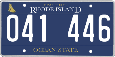 RI license plate 041446