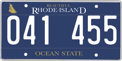 RI license plate 041455