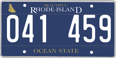 RI license plate 041459