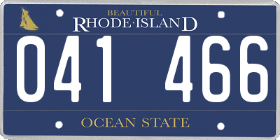 RI license plate 041466