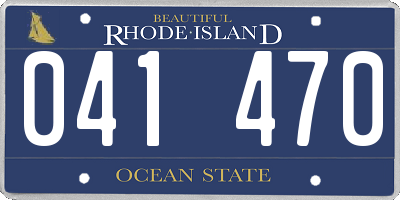 RI license plate 041470