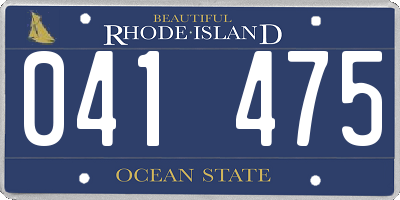 RI license plate 041475