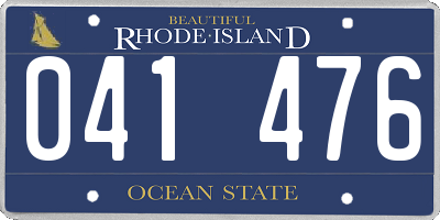 RI license plate 041476