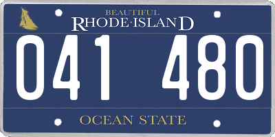 RI license plate 041480