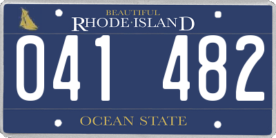 RI license plate 041482