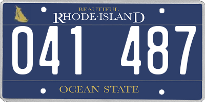 RI license plate 041487