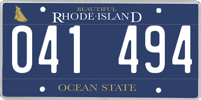 RI license plate 041494
