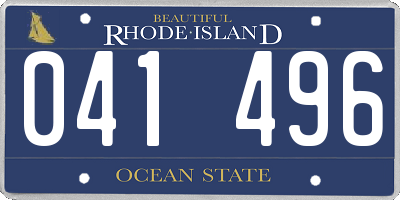 RI license plate 041496