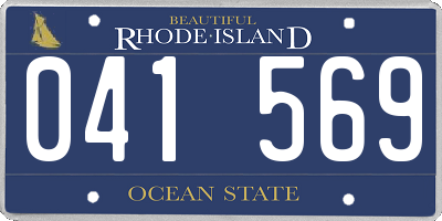 RI license plate 041569