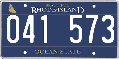 RI license plate 041573
