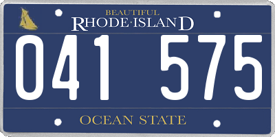 RI license plate 041575