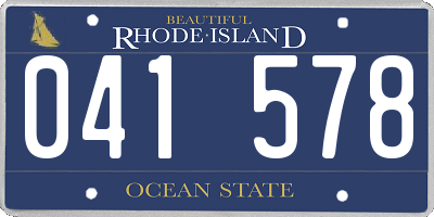 RI license plate 041578