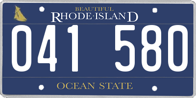 RI license plate 041580