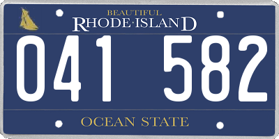 RI license plate 041582