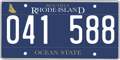 RI license plate 041588