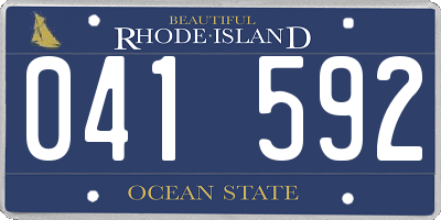 RI license plate 041592