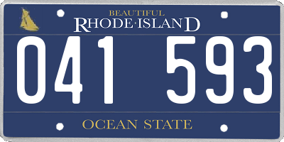 RI license plate 041593