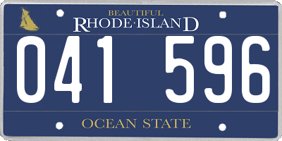 RI license plate 041596