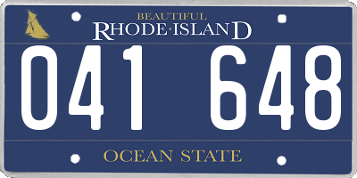 RI license plate 041648