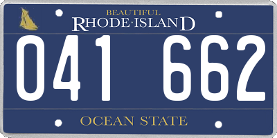 RI license plate 041662