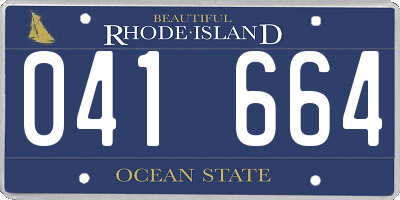 RI license plate 041664
