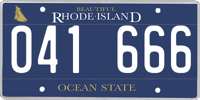 RI license plate 041666
