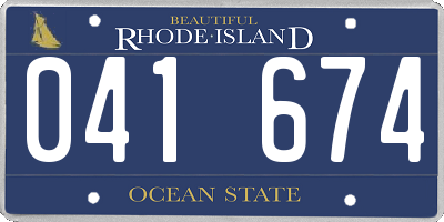 RI license plate 041674