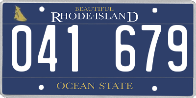 RI license plate 041679