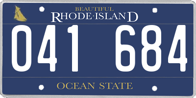 RI license plate 041684