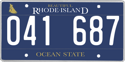 RI license plate 041687